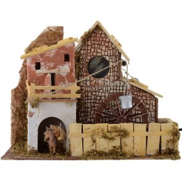 Mulino ad acqua con casa cm 33x18x26 h.