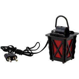 Lanterna in metallo con led luce rossa cm 3x3x4 h.