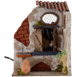 Donna 10 cm in movimento apre le ante cm 15x15x19 h.