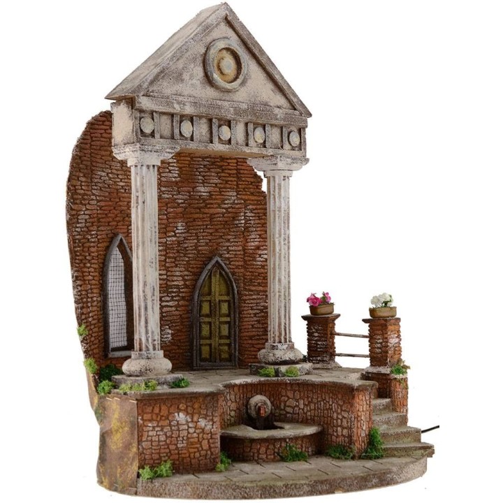 Templo con fuente funcional de 41x30x56 cm h.