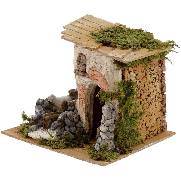 Casa con ovejas cm 23x17x17 h.