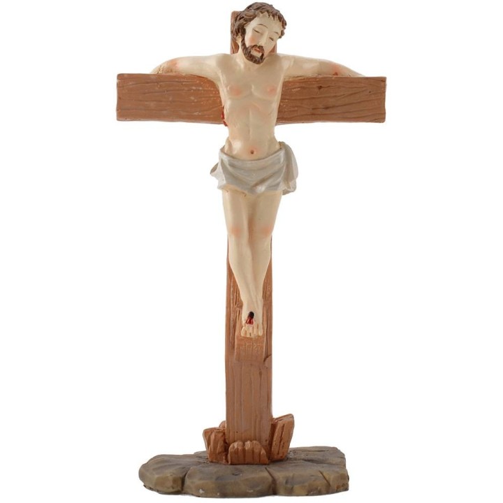 Crucifixión de 9 cm con Estatuas Pascuales