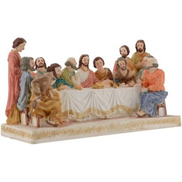 Last dinner height with statues 13 cm-27,8x9, 5x15 h.