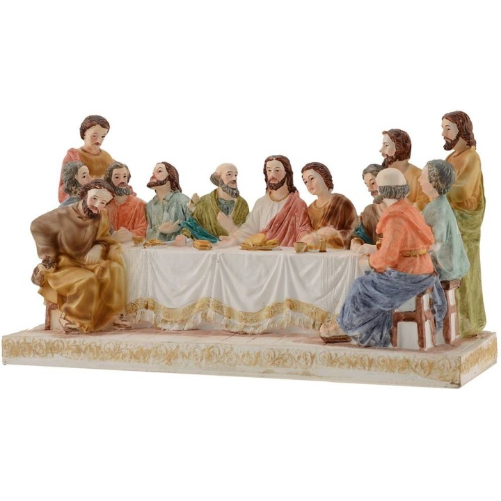 Last dinner height with statues 13 cm-27,8x9, 5x15 h.