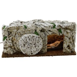 Sepulcro de resina iluminado con Jesús muerto 9 cm Estatuas