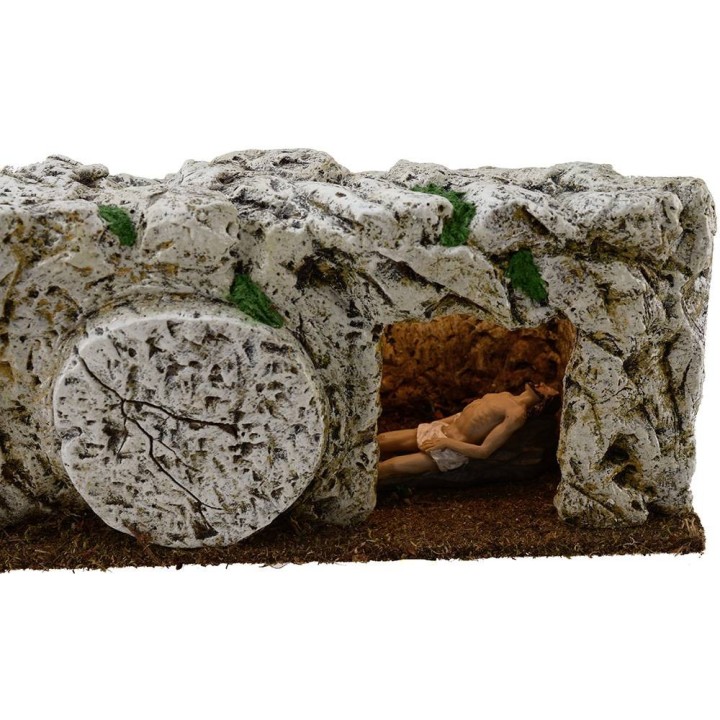 Illuminated Resin Sepulcher with Dead Jesus 9 cm Easter Statues