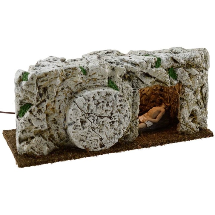 Sepolcro in resina illuminato con Gesù morto 9 cm Statue