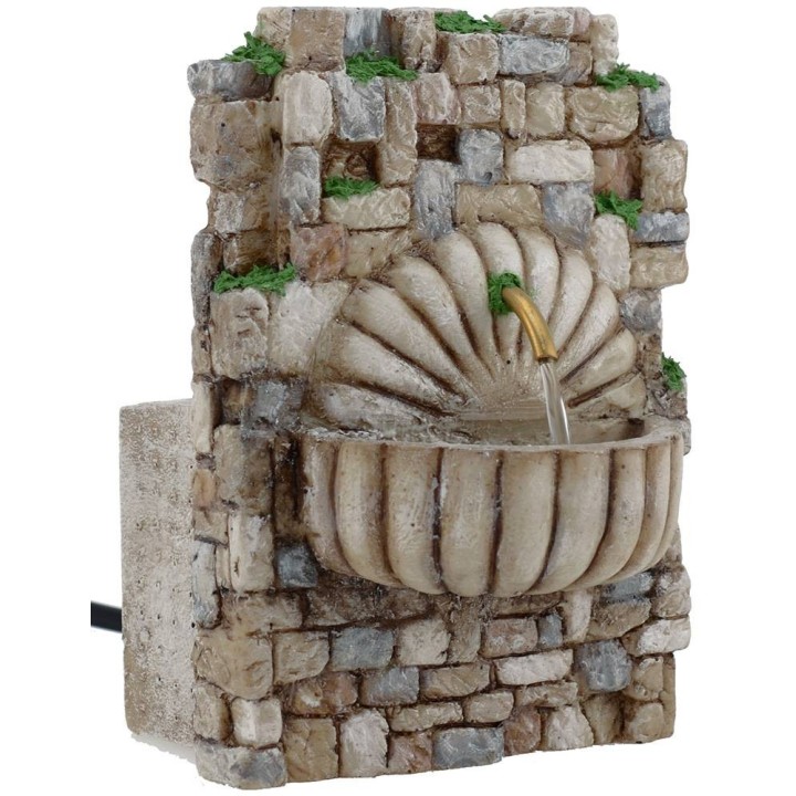 Fountain presepe to thinle in resin with pump cm 10x6, 5x14 h.