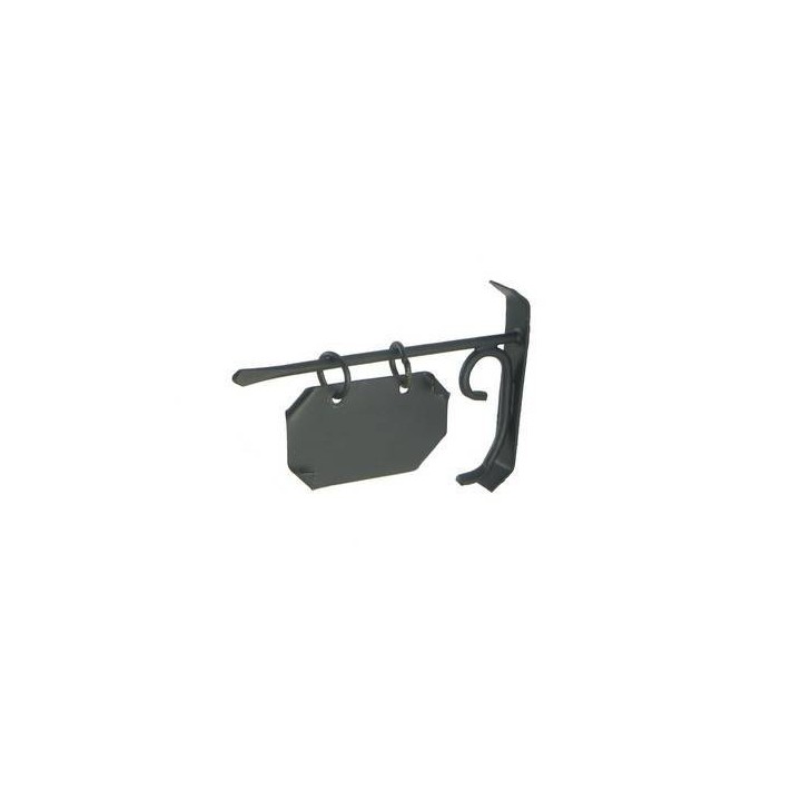 Teaches 8 cm with plate cm 3,7x2, 5 in metal
