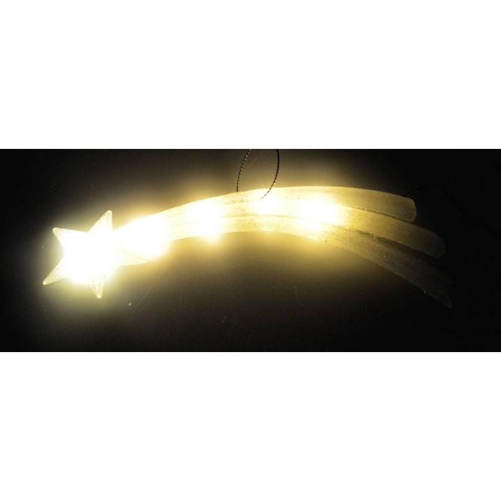 Stella cometa presepe con led tremolanti cm 19