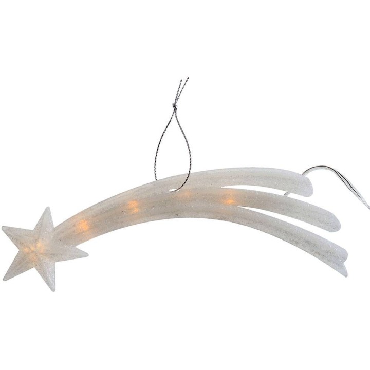 Stella cometa presepe con led tremolanti cm 19