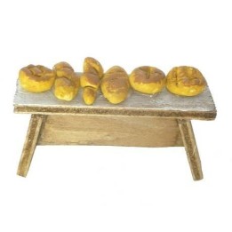 Tavolino con pane cm 6x2x3,5 h.