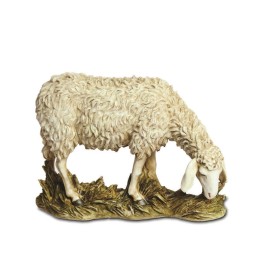 Pecora con testa bassa in resina Landi Moranduzzo per statue 20