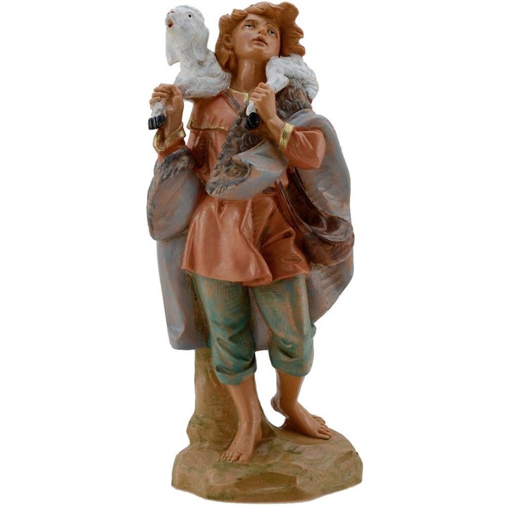 Pastore con agnello sulle spalle 19 cm Fontanini