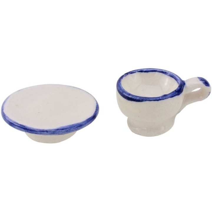 Set Cup and dish in porcelain