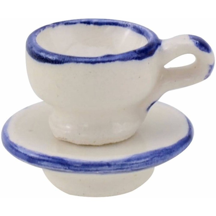 Juego de taza y plato de porcelana
