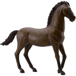 Cavallo marrone al passo in resina per statue da 30 cm