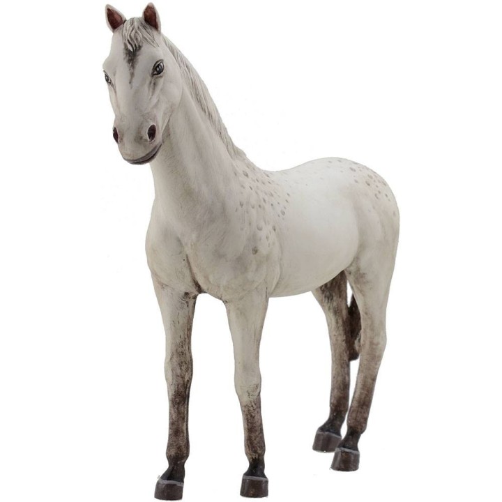 Cavallo bianco in resina per statue da 30 cm