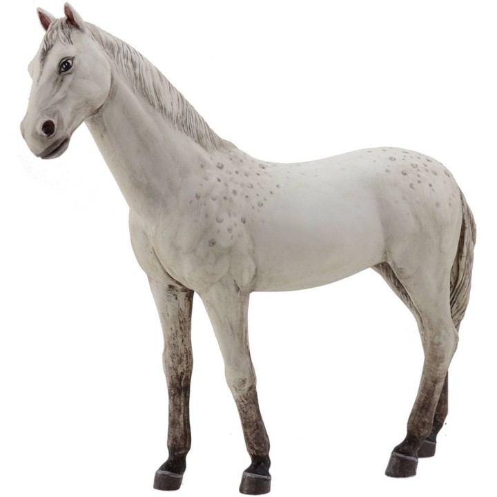 Cavallo bianco in resina per statue da 30 cm