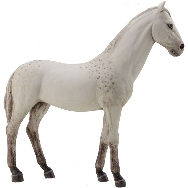 Caballo blanco de resina para estatuas de 30 cm