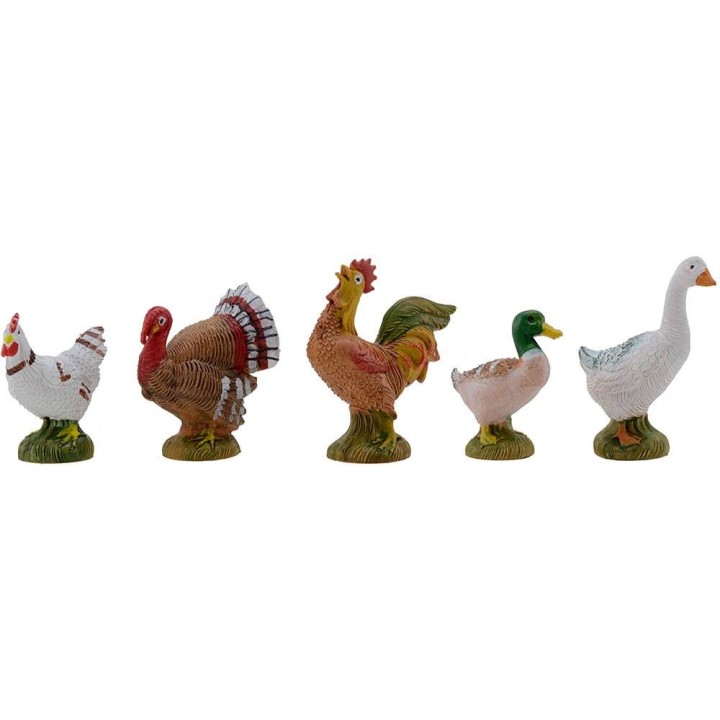 Juego de 5 animales de corral serie 19 cm Fontanini