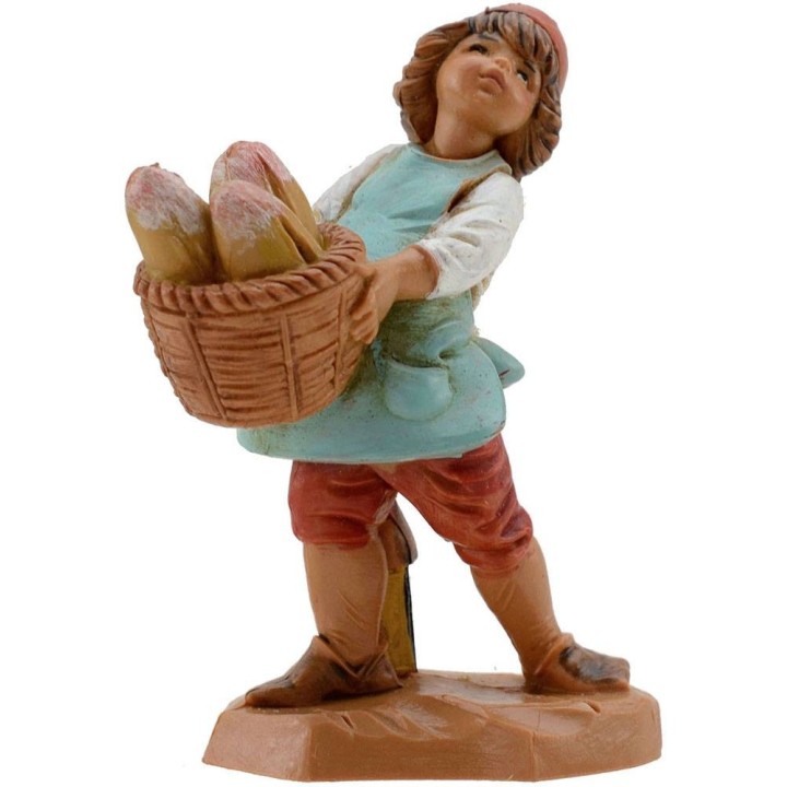 Niño con cesta de pan serie 12 cm Fontanini