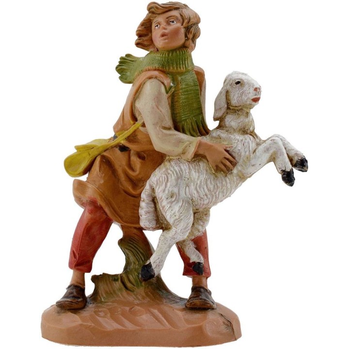 Giovane pastore con pecora serie 12 cm Fontanini