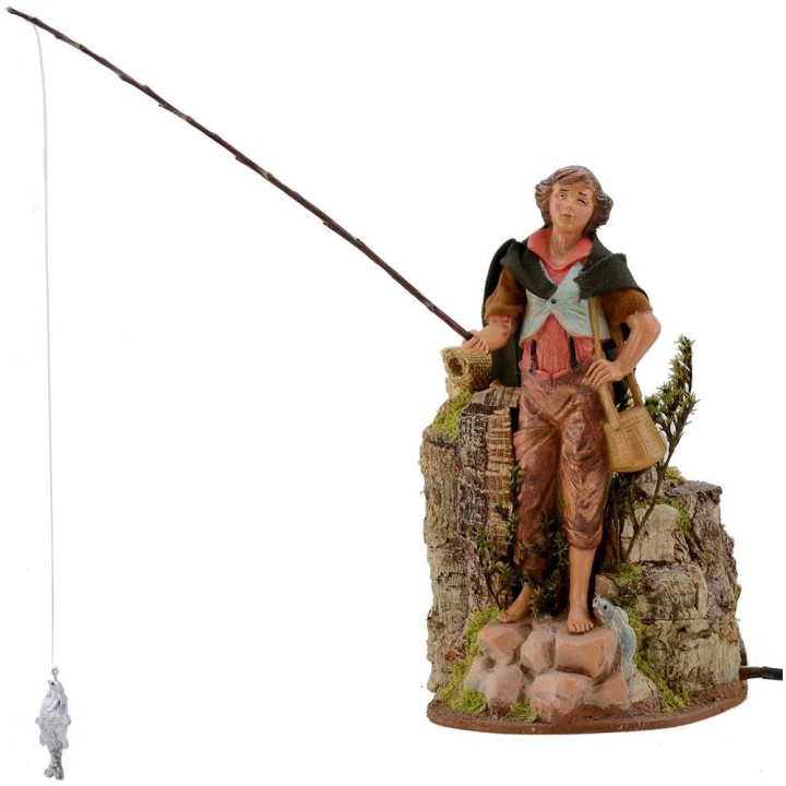 Pescatore in movimento 19 cm Fontanini