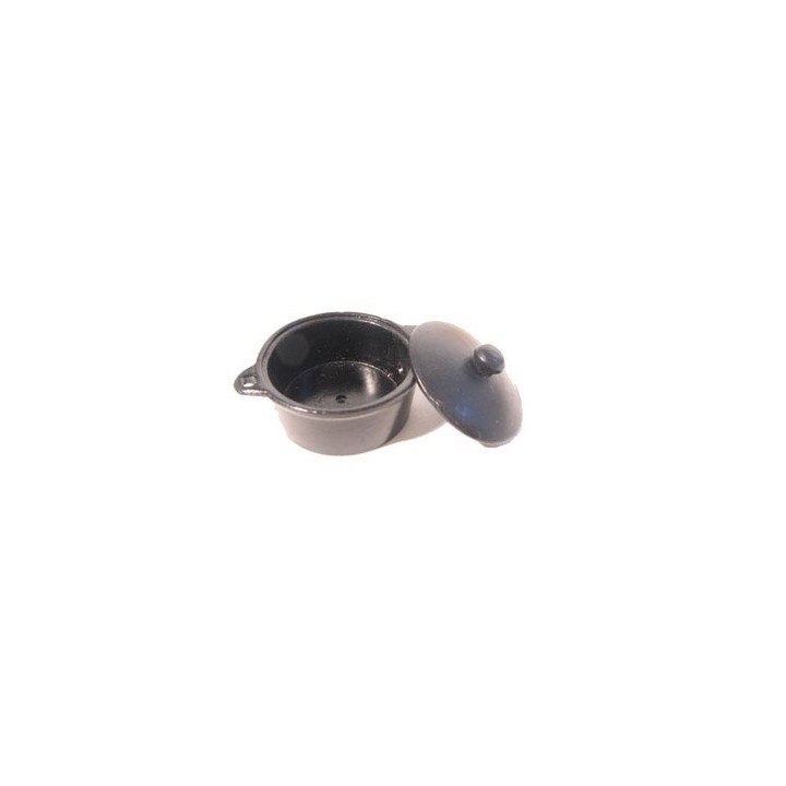 Tegame in acciaio scuro cm 3 con coperchio