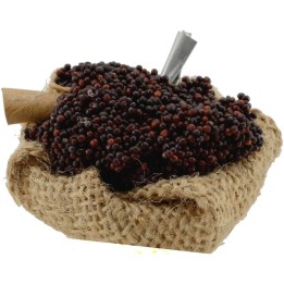 Cesta de yute baja con uvas 5 cm