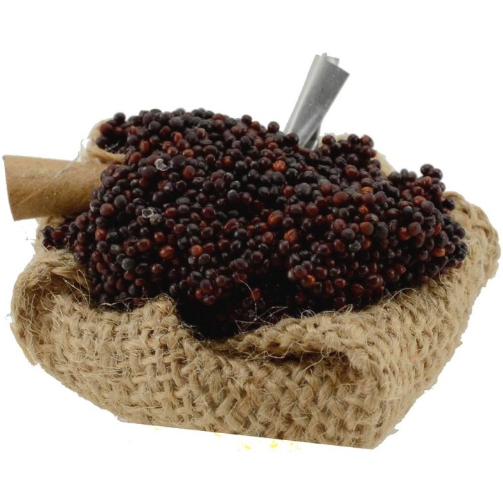 Cesto juta basso con uva 5 cm