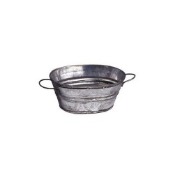 Tinozza ovale cm 3,5 in metallo