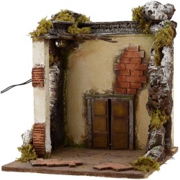 Tempio con luce cm 30x30x32 h. 