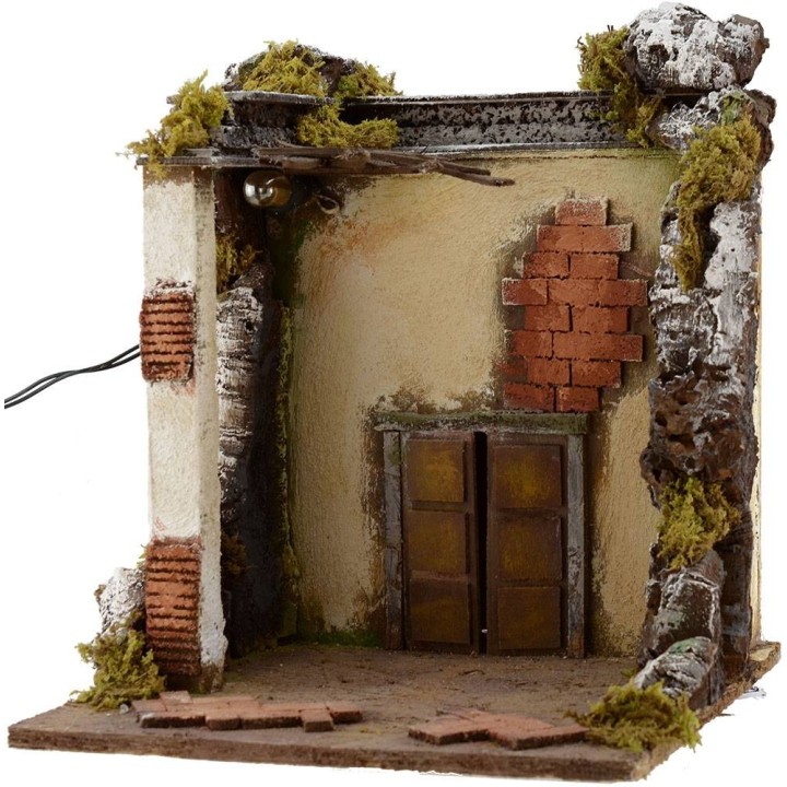 Templo con luz de 30x30x32 cm de altura para estatuas de 10 cm.