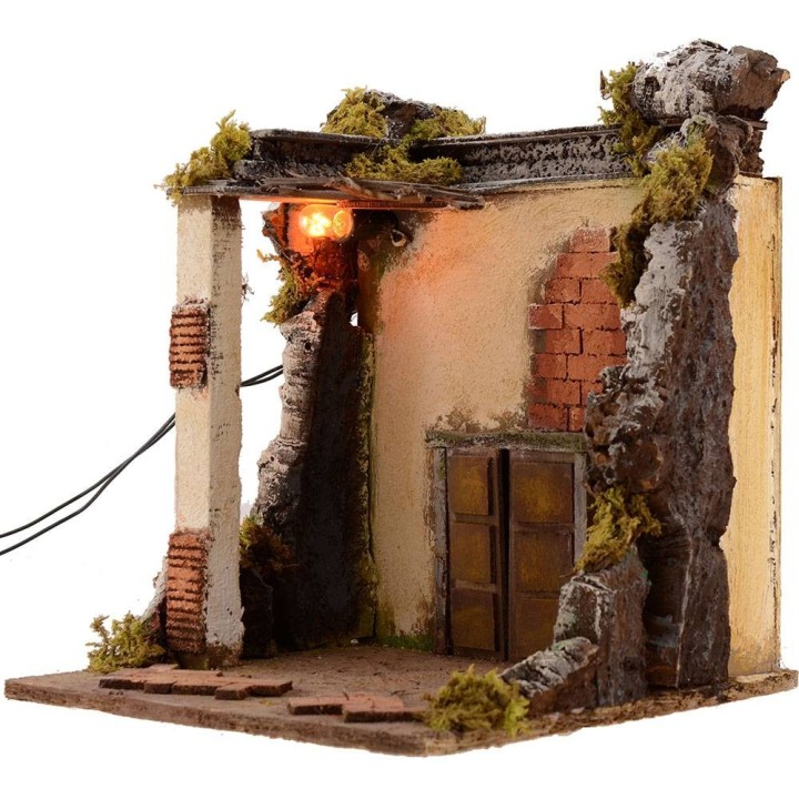 Tempio con luce cm 30x30x32 h. 