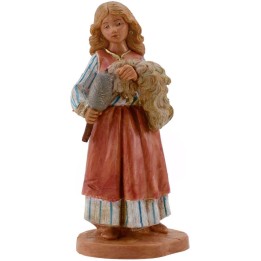 Pastorcilla que hila la lana seria 12 cm Fontanini