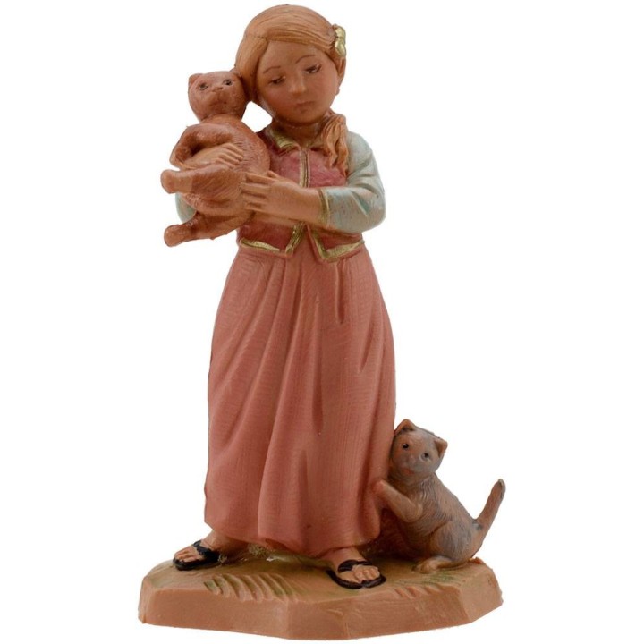 Niña con gatitos serie 12 cm Fontanini