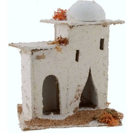 Casa árabe con cúpula y puertas de arco 14x14x17,5 h. 