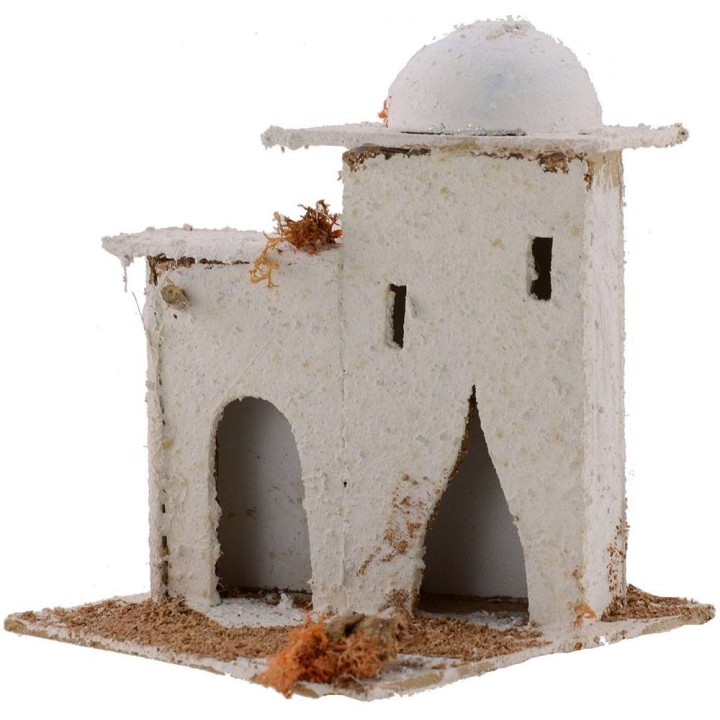 Arab House with dome and doors at arc 14x14x17, 5 h. 