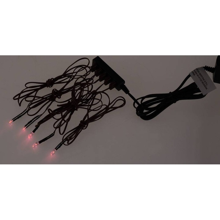 Kit de 5 luces LED rojas con fuente de alimentación