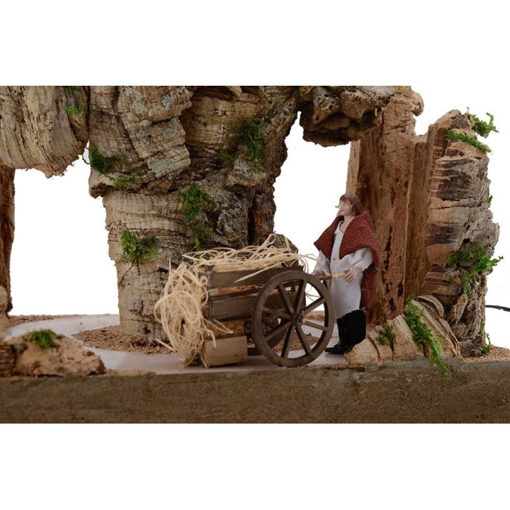 Pastor 10 cm with cart in motion cm
