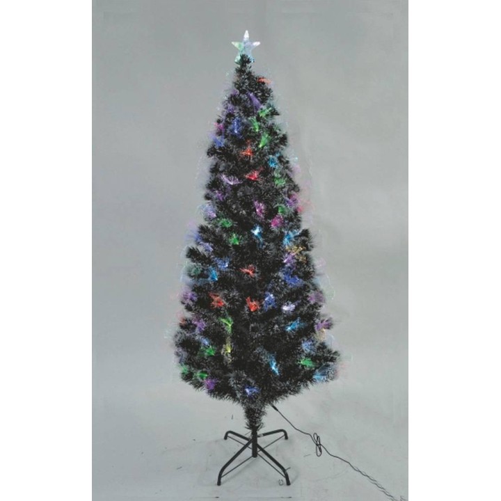 Christmas tree grafted 60 cm with colored otic fibers and star