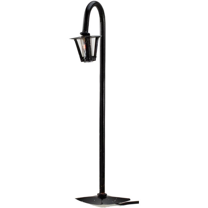 Curved lamppost from road h. 22 cm with light 220v. 