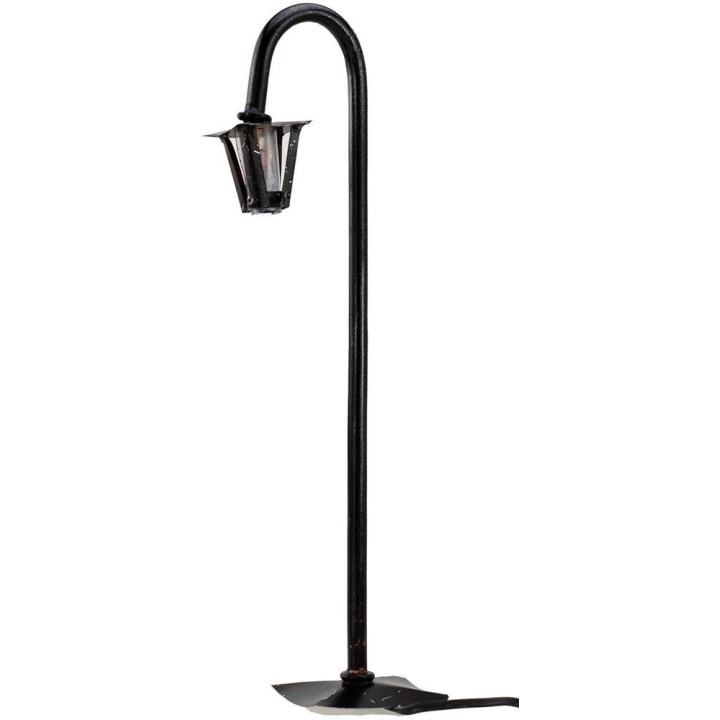 Farola curva de calle h. 22 cm con luz 220v. 