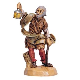 Uomo con lanterna e bastone 6,5 cm Fontanini