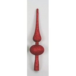Punta de árbol de Navidad de 28 cm rojo brillante
