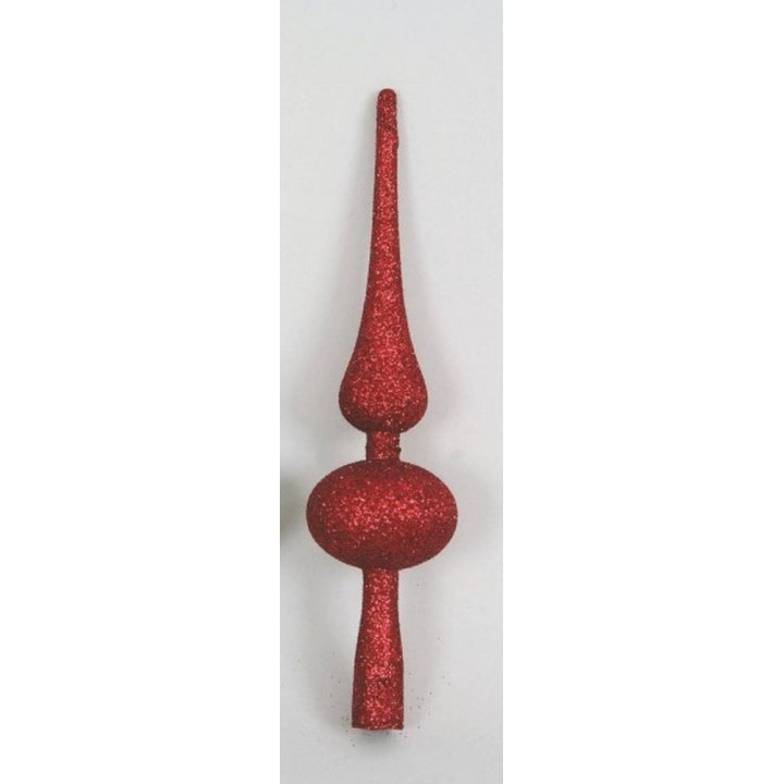 Punta de árbol de Navidad de 28 cm rojo brillante