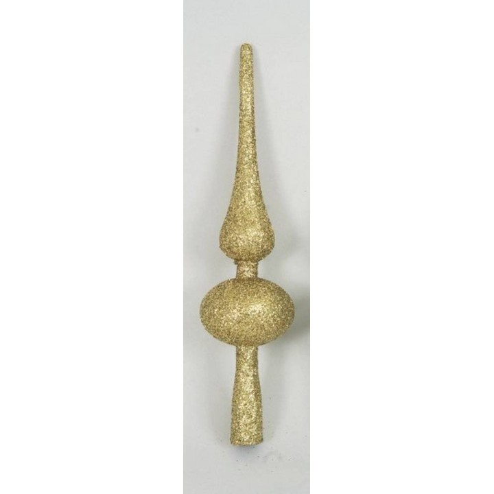 Puntale 28 cm oro brillantato Natale