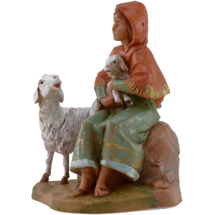 Pastorella seduta serie 12 cm Fontanini
