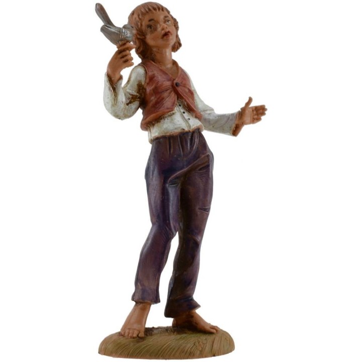 Child with bird 12 cm series Fontanini